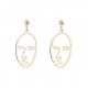 Female earrings earrings, facial women retro fashion jewelry steel