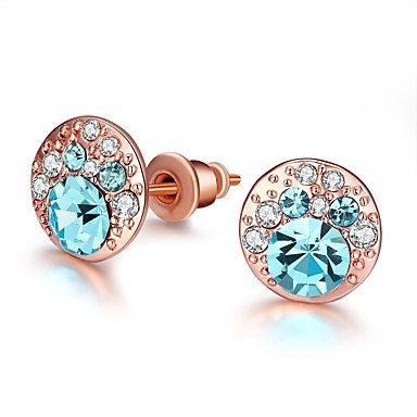 Female cubic zirconia earrings Aquarius women earrings jewelry alloy