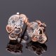 Women Stud Earrings Round Cut Skull Women Punk Alloy Earrings Jewelry